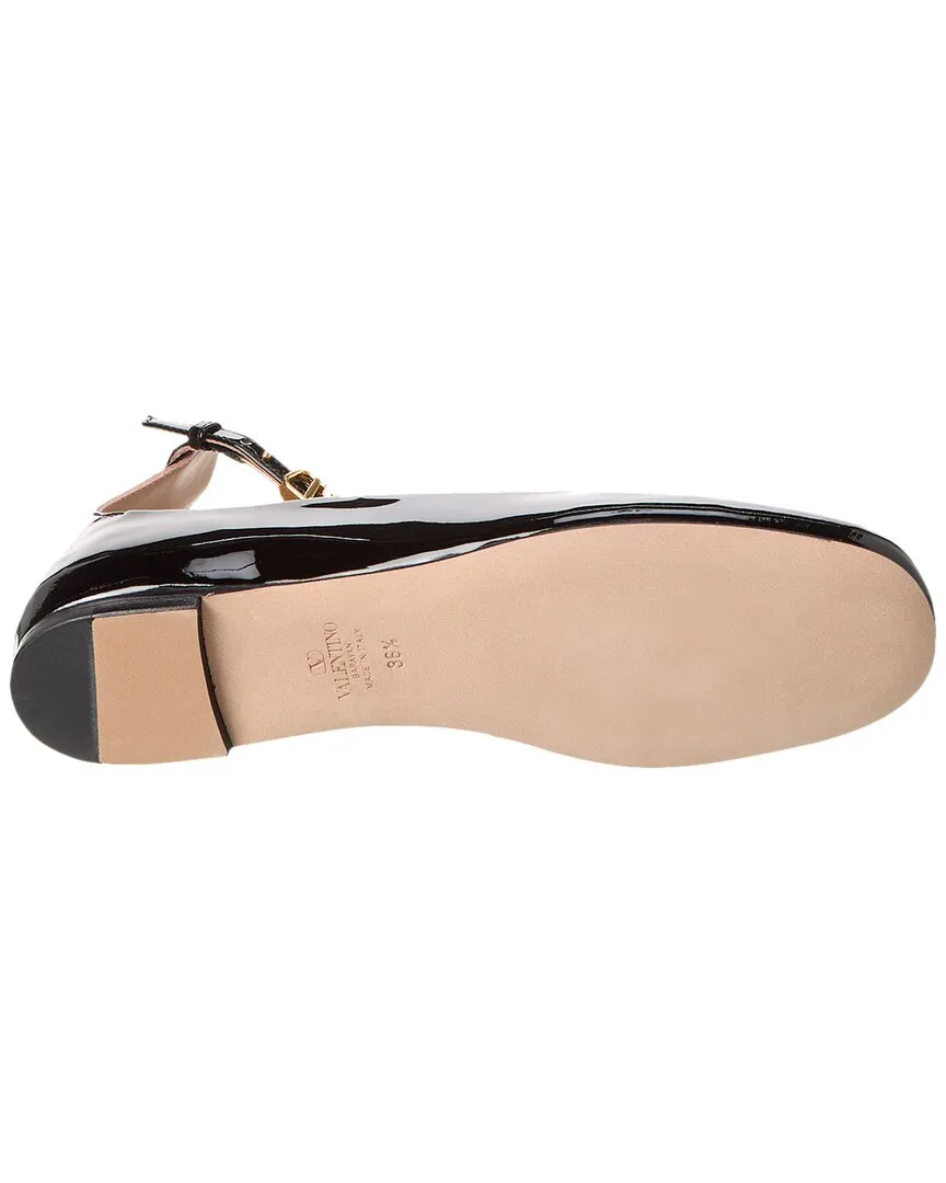 Valentino Tan Go Patent Flat