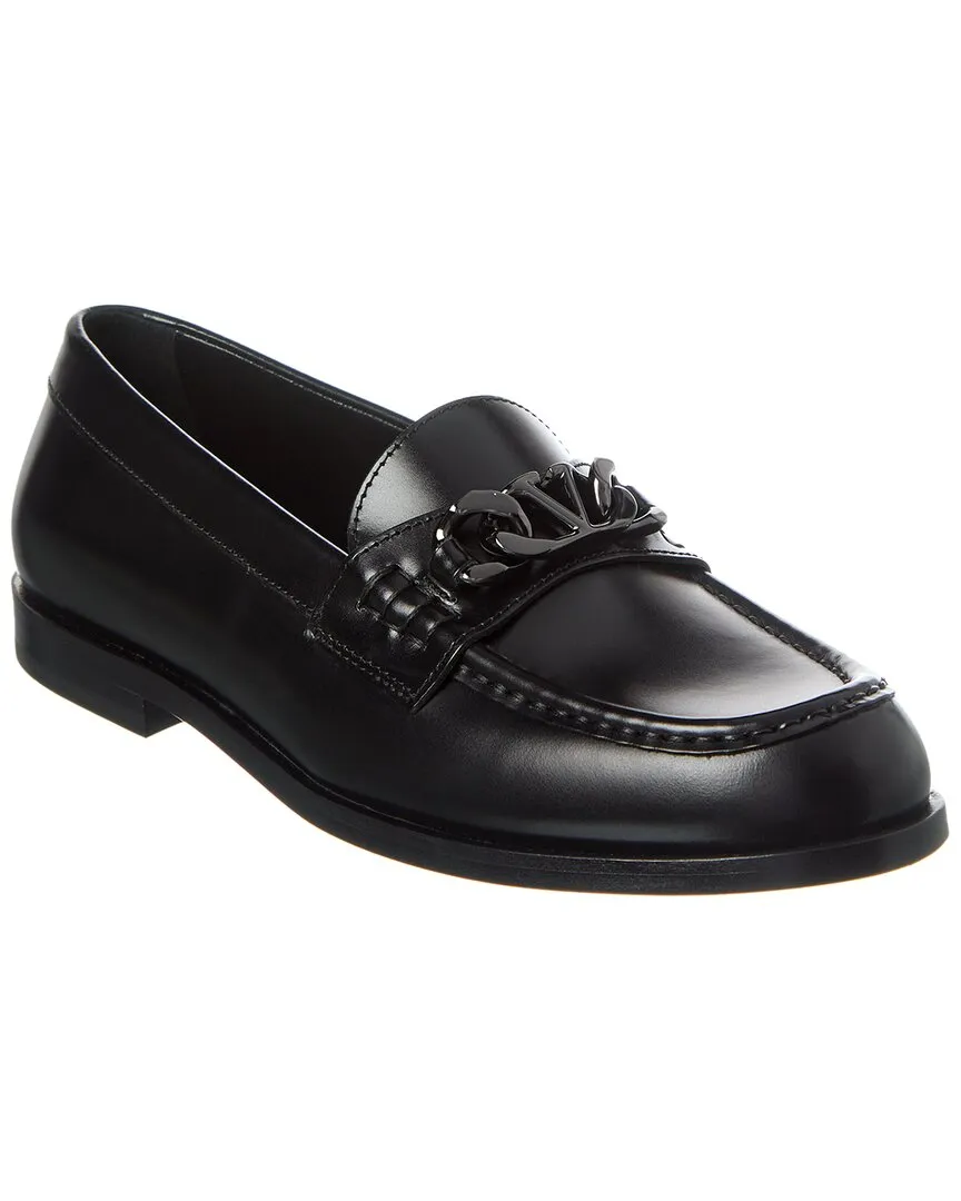Valentino VLogo Chain Leather Loafer