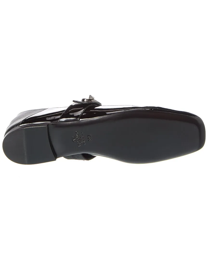 Valentino VLogo Locker Patent Flat