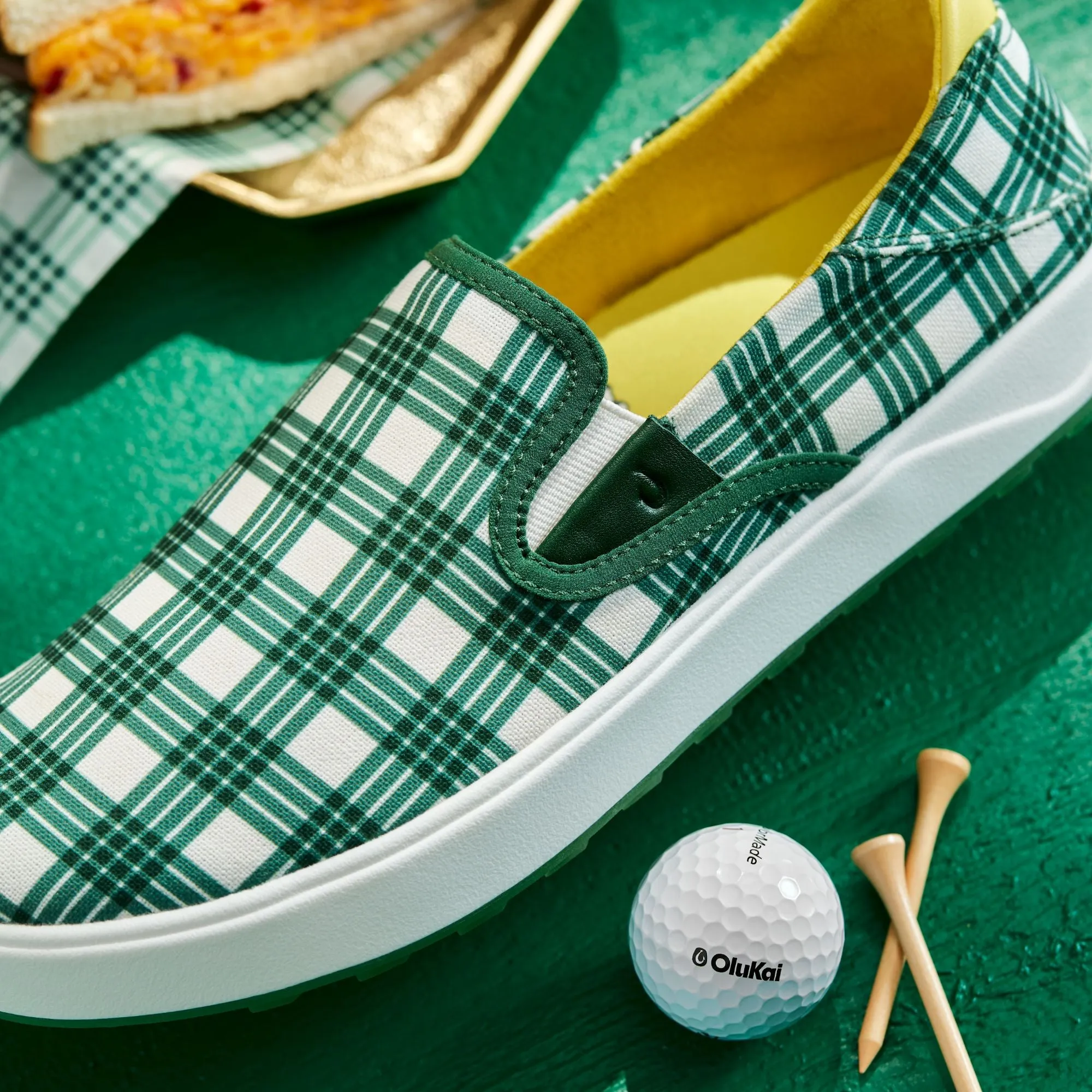 Wai‘alae Slip On - Medium Green / Bright White