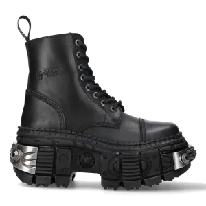WALL083C-S4 Boots Leather Platform Gothic