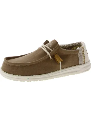 Wally Break Stitch Mens Mixed Media Lifestyle Slip-On Shoes