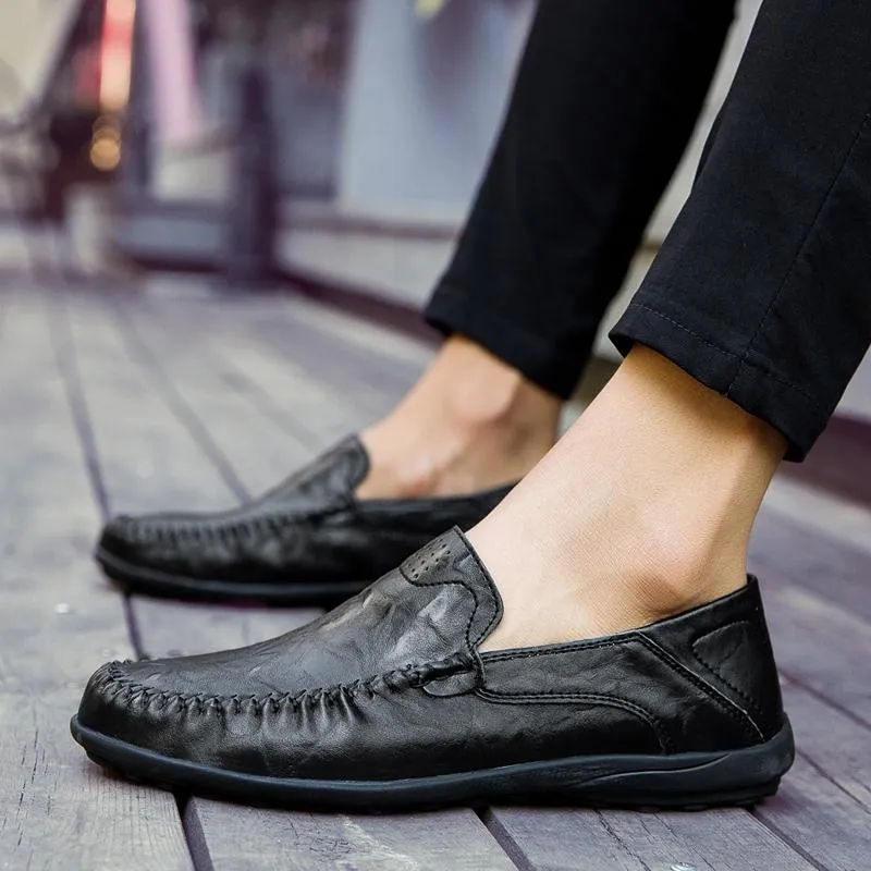 West Louis™ Genuine Leather Comfy Moccasins