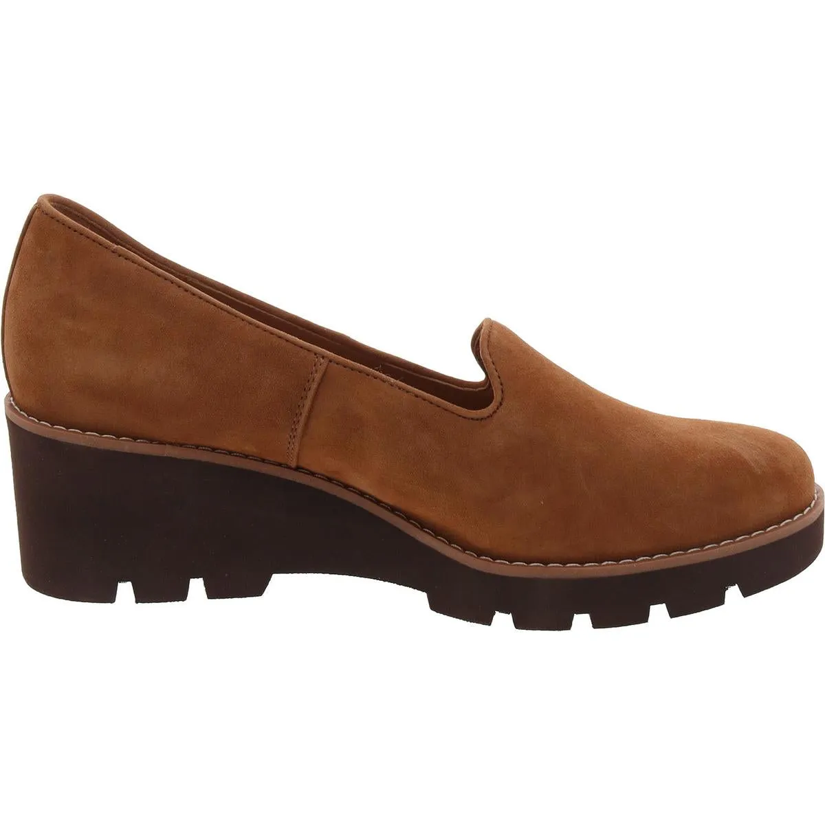 Willa Wedge Womens Textured Slip On Loafers