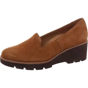 Willa Wedge Womens Textured Slip On Loafers
