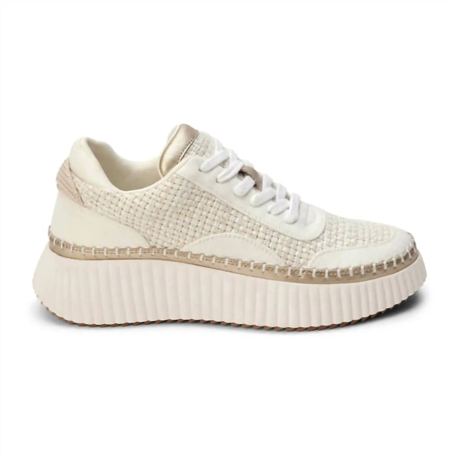 Women Go To Sneakers In Natural Woven