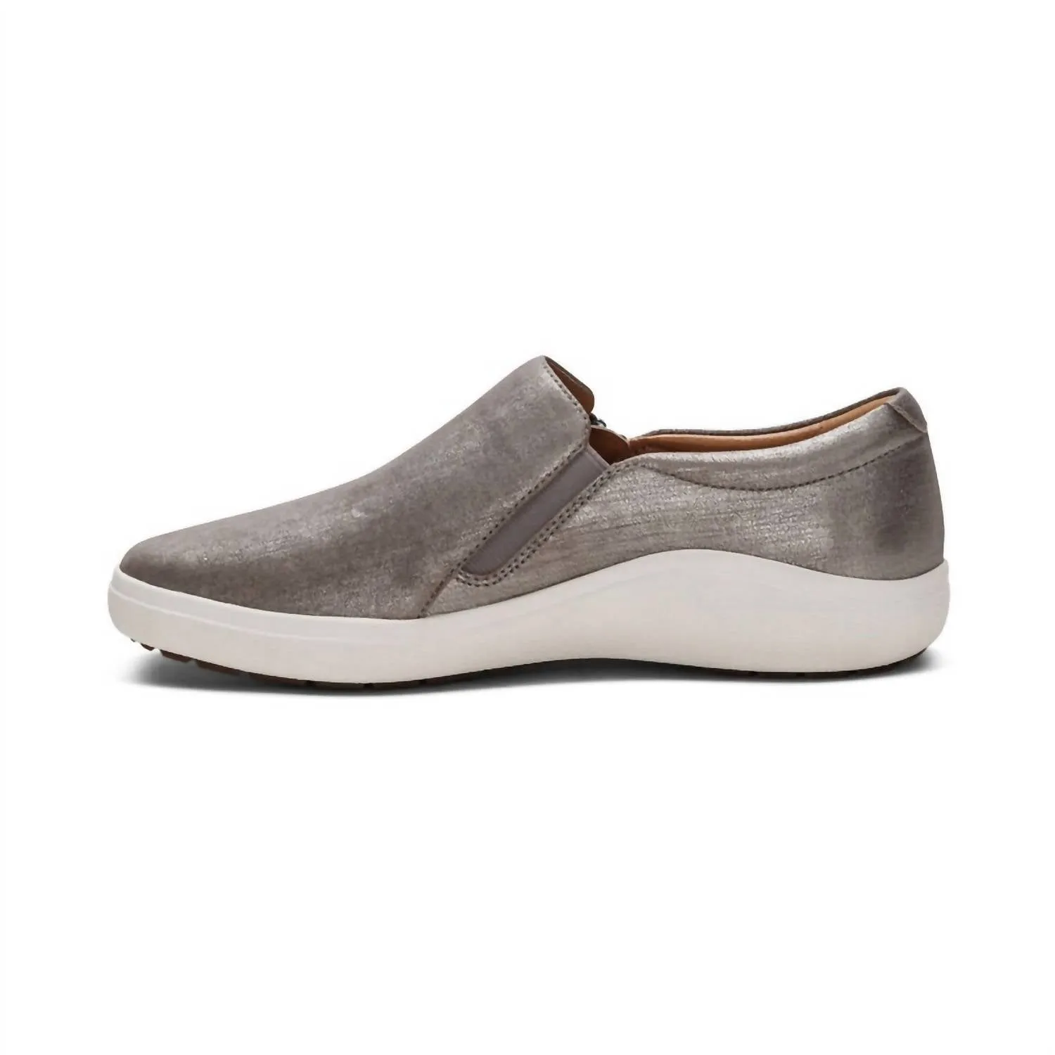 Women Jenna Slip-On Sneakers In Brushed Silver