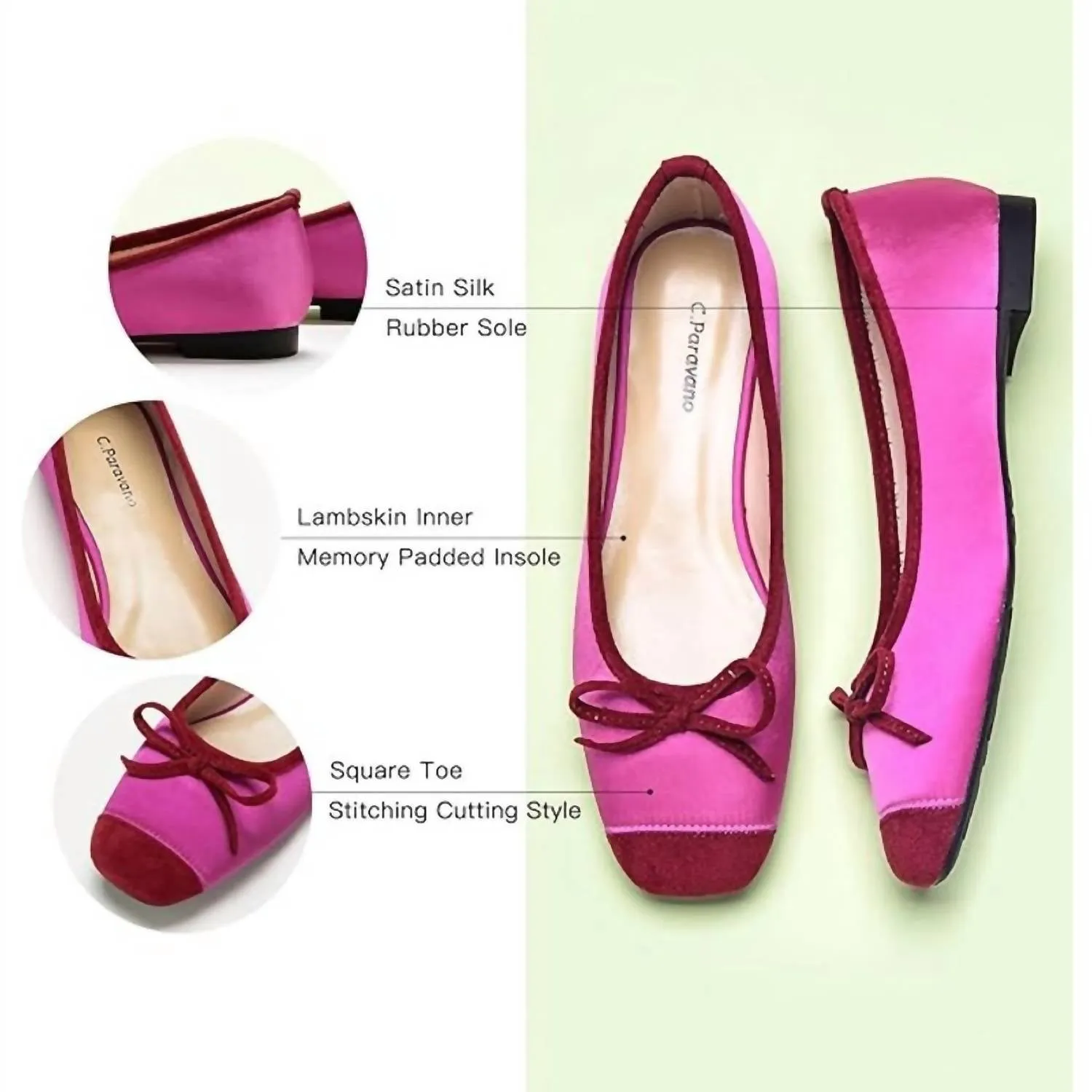 Women's Ballet Flats In Hot Pink