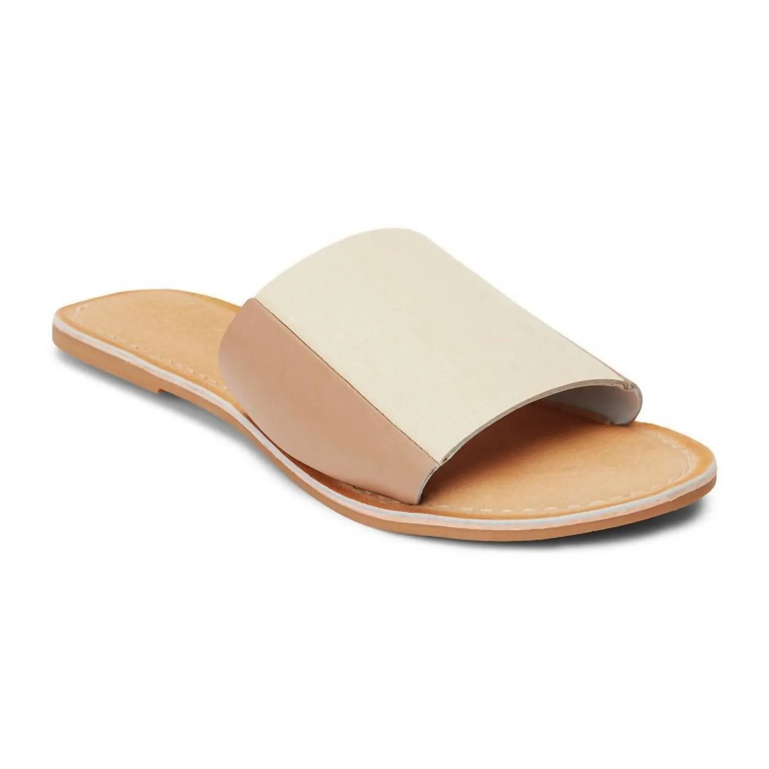 Women's Bonfire Slide Sandal In Ivory/taupe