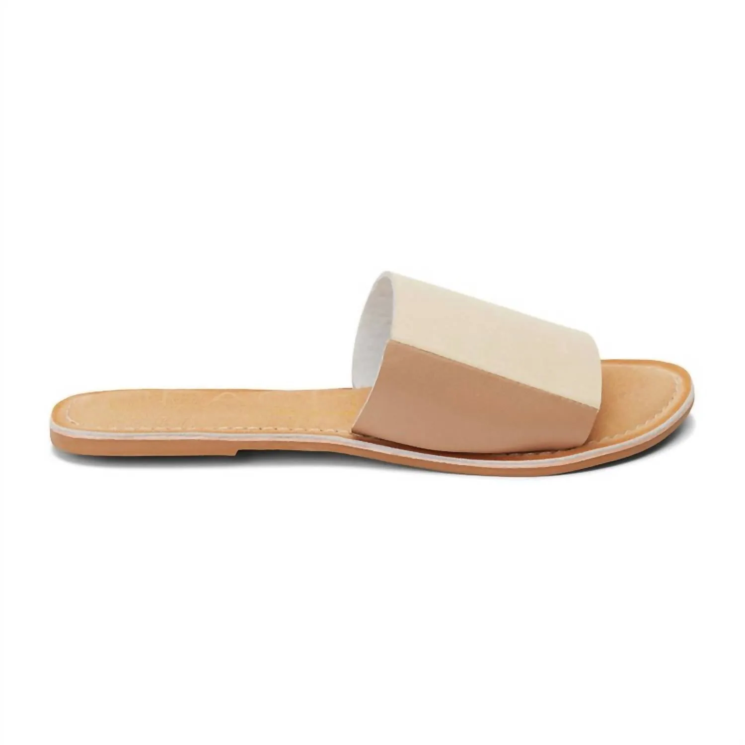 Women's Bonfire Slide Sandal In Ivory/taupe