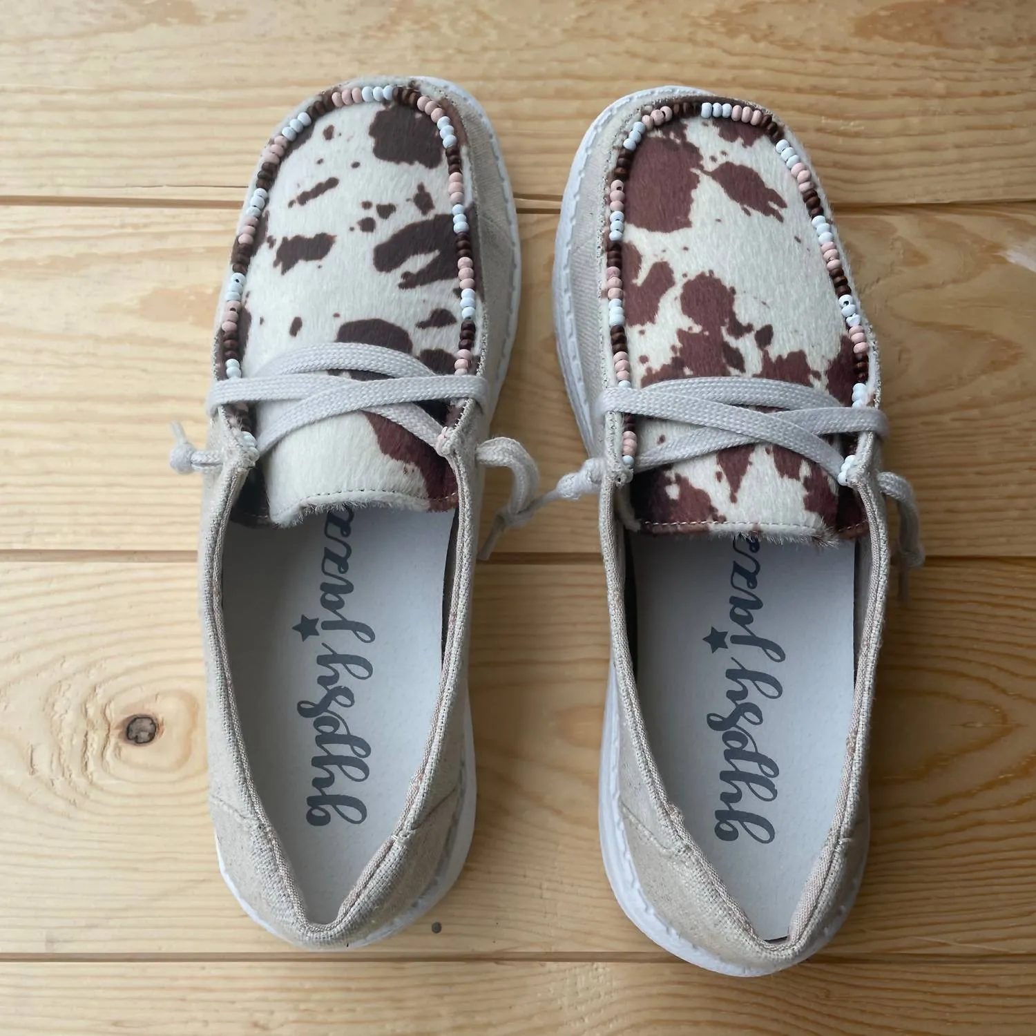 Women's Clarissa Cow Slip-On Shoes In Natural