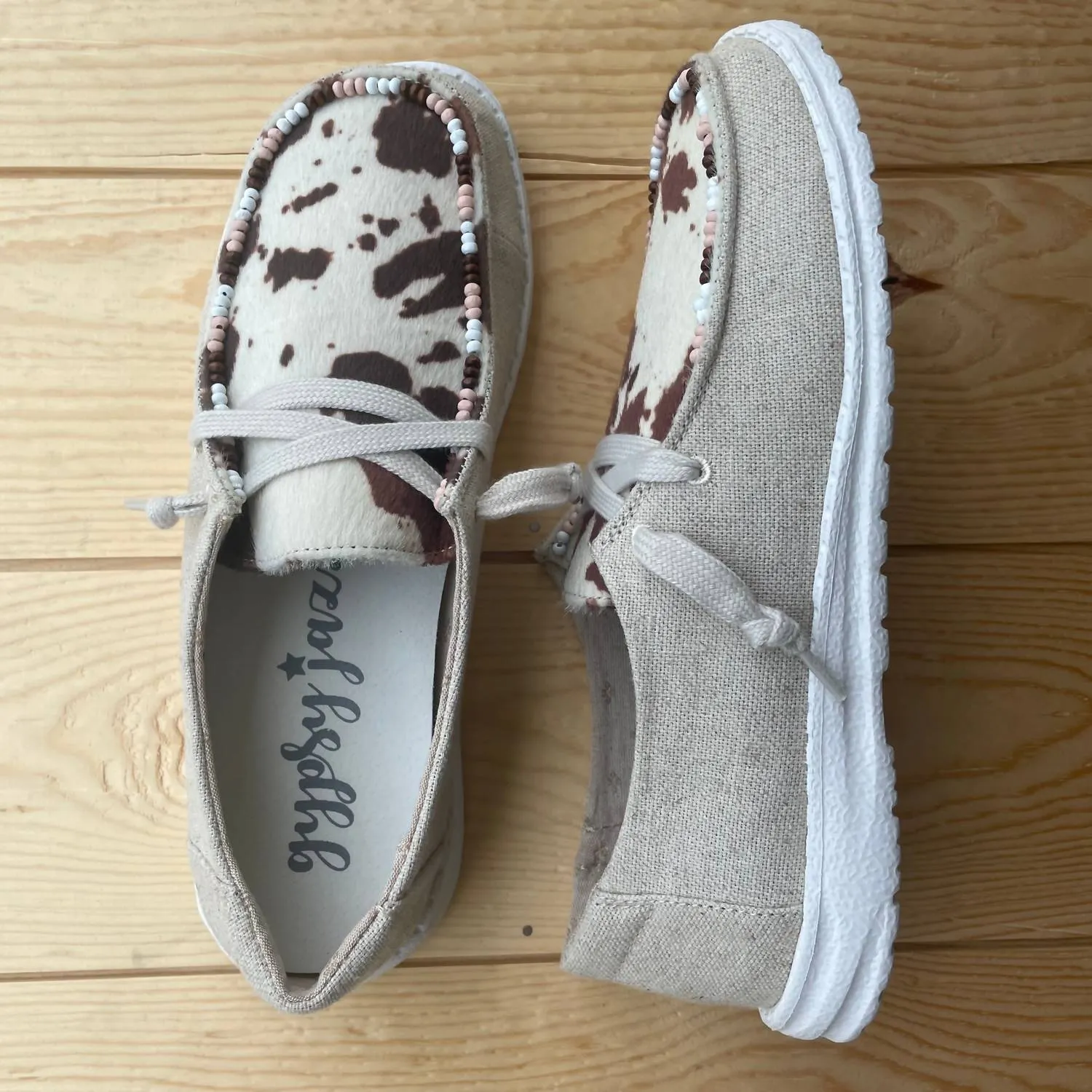 Women's Clarissa Cow Slip-On Shoes In Natural