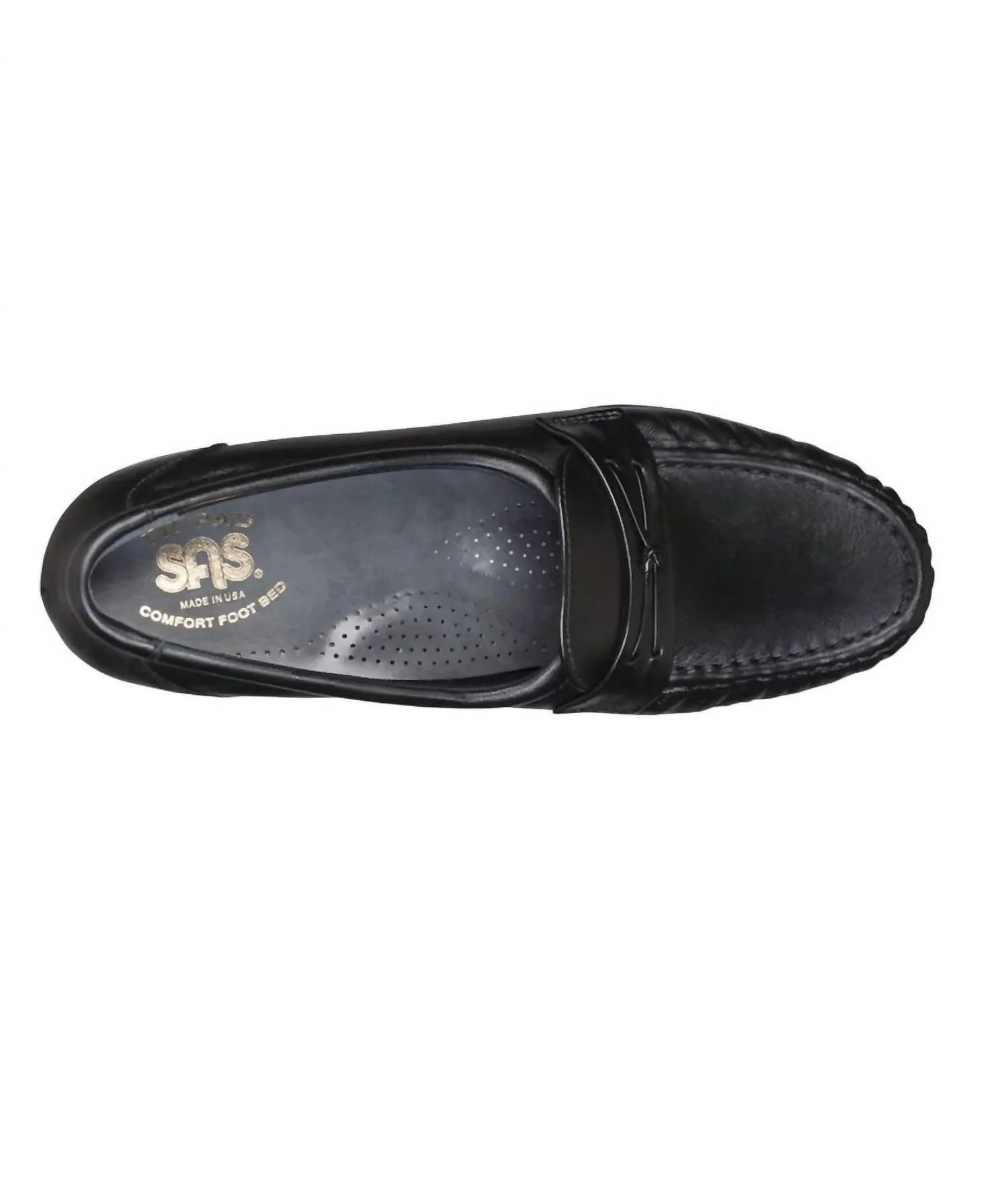 Women's Easier Slip On Loafer - Double Wide In Black