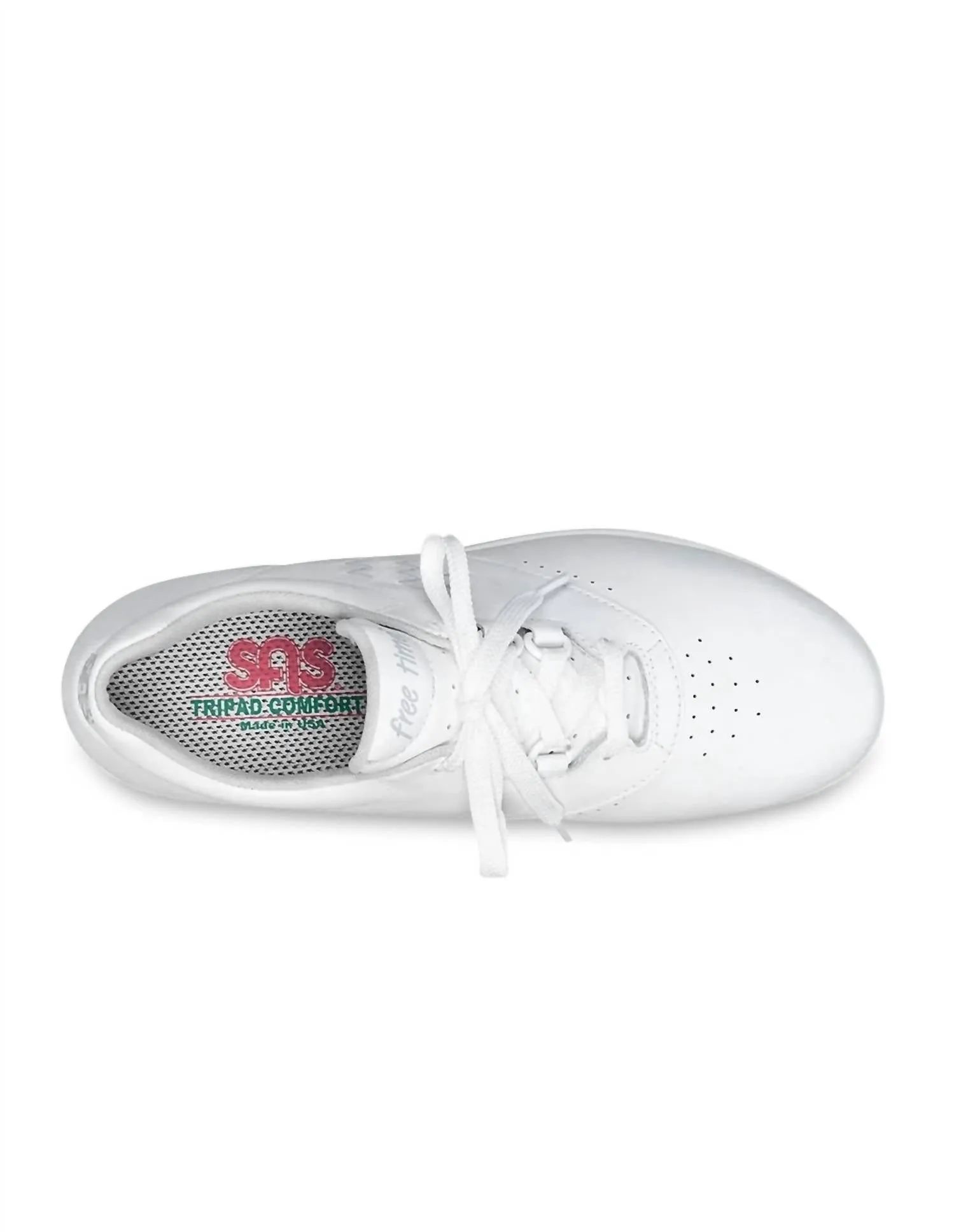 Women's Free Time Walking Shoe - Wide In White