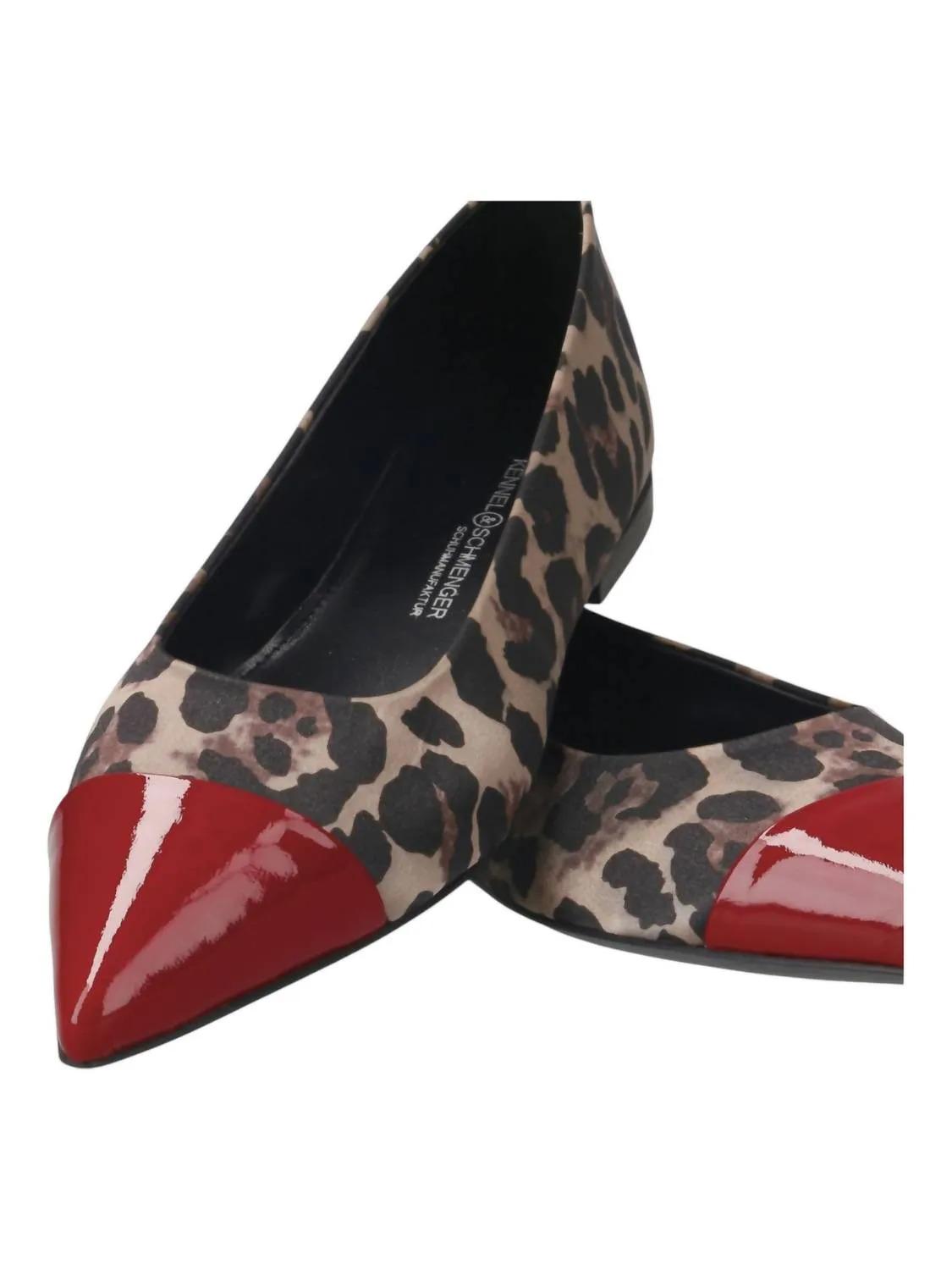 Women's Greta Cap Toe Ballerina Shoes In Leo/rosso
