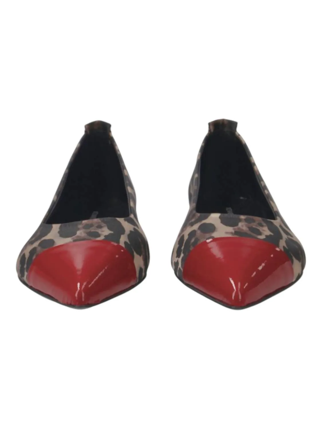 Women's Greta Cap Toe Ballerina Shoes In Leo/rosso
