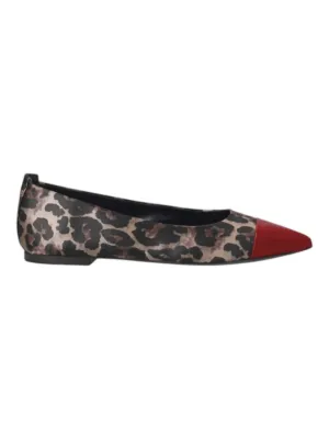 Women's Greta Cap Toe Ballerina Shoes In Leo/rosso