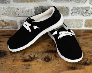 Women's Gypsy Jazz Marcy Fashion Sneakers In Black Corduroy