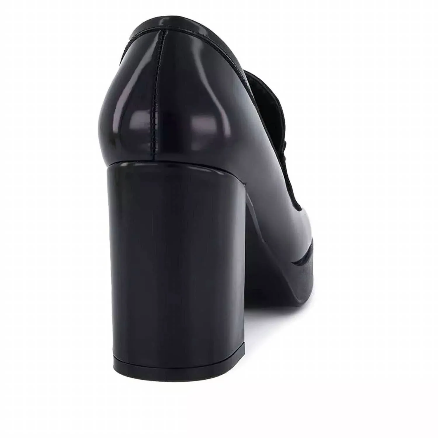 Women's High Heel Loafers In Black