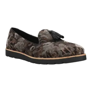 Women's Joona Slip On Flat Shoes In Military Paige Velvet