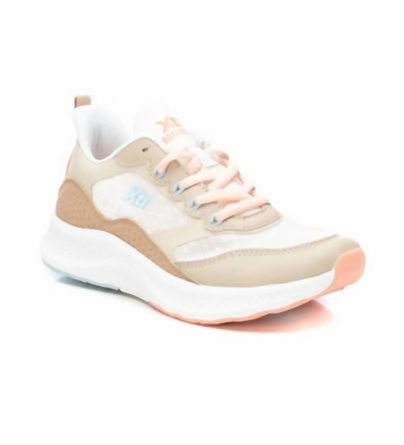 Women's Lace-Up Sneakers In Beige