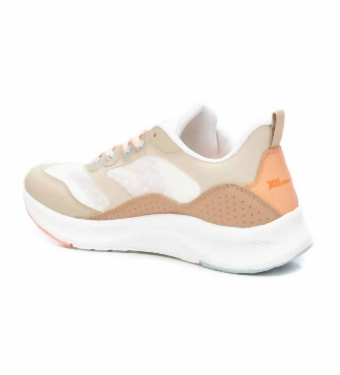 Women's Lace-Up Sneakers In Beige