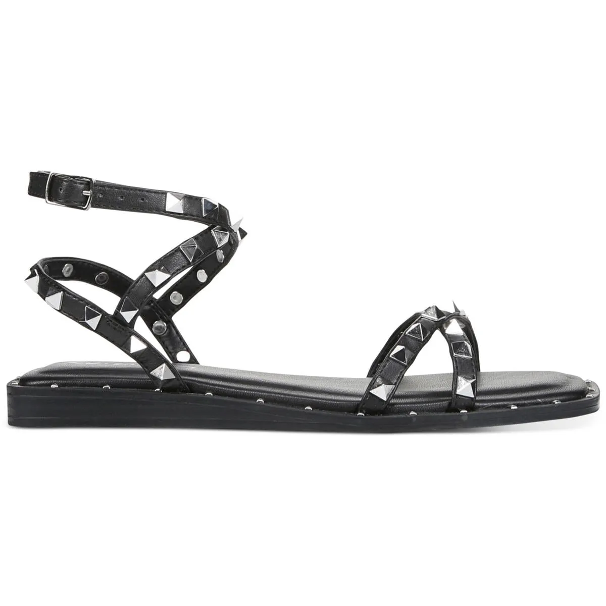 Womens Leather Embellished Slingback Sandals