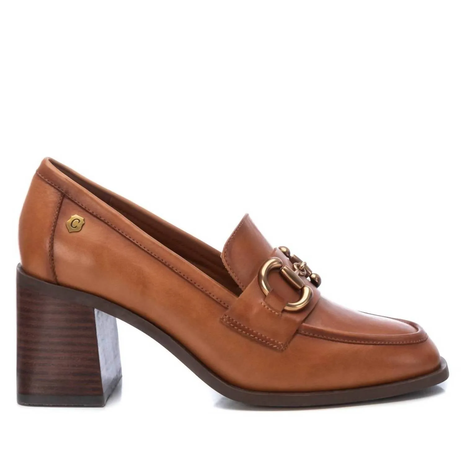 Women's Leather Loafers In Camel