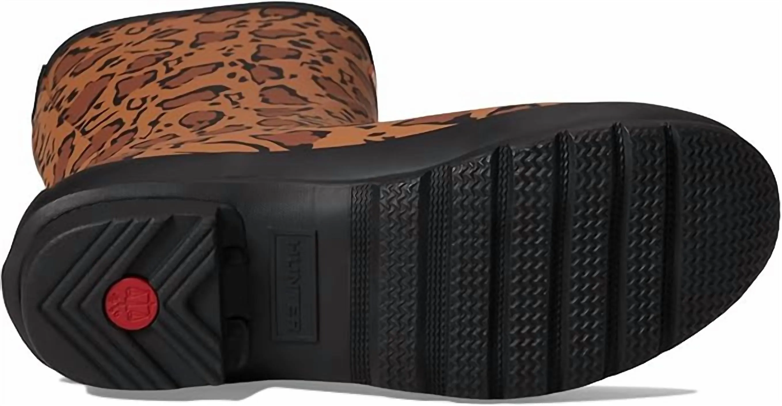 Women's Original Short Leopard Print Boots In Rich Tan/saddle/black