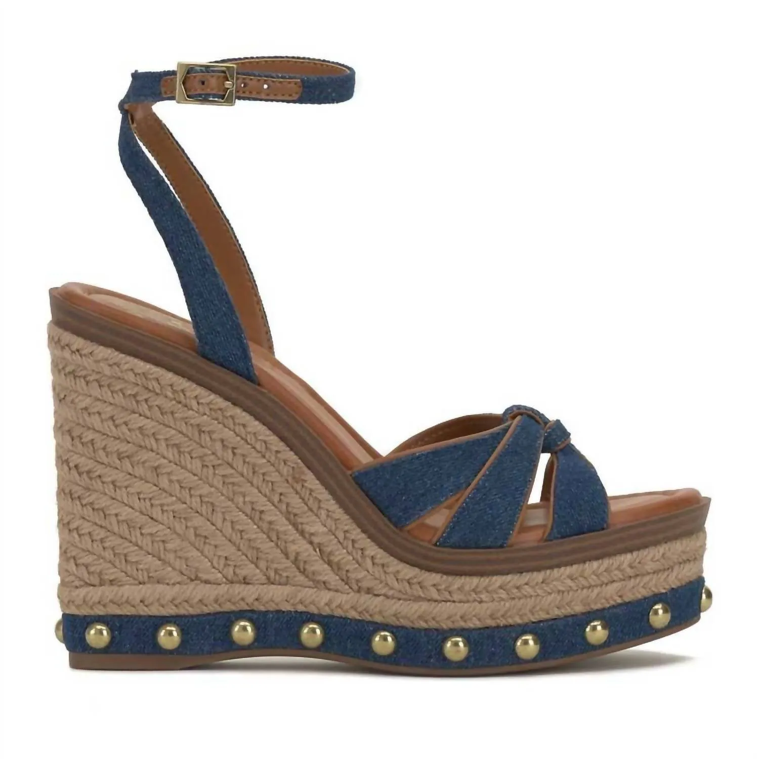 Women's Poula Wedge Sandals In Washed Indigo
