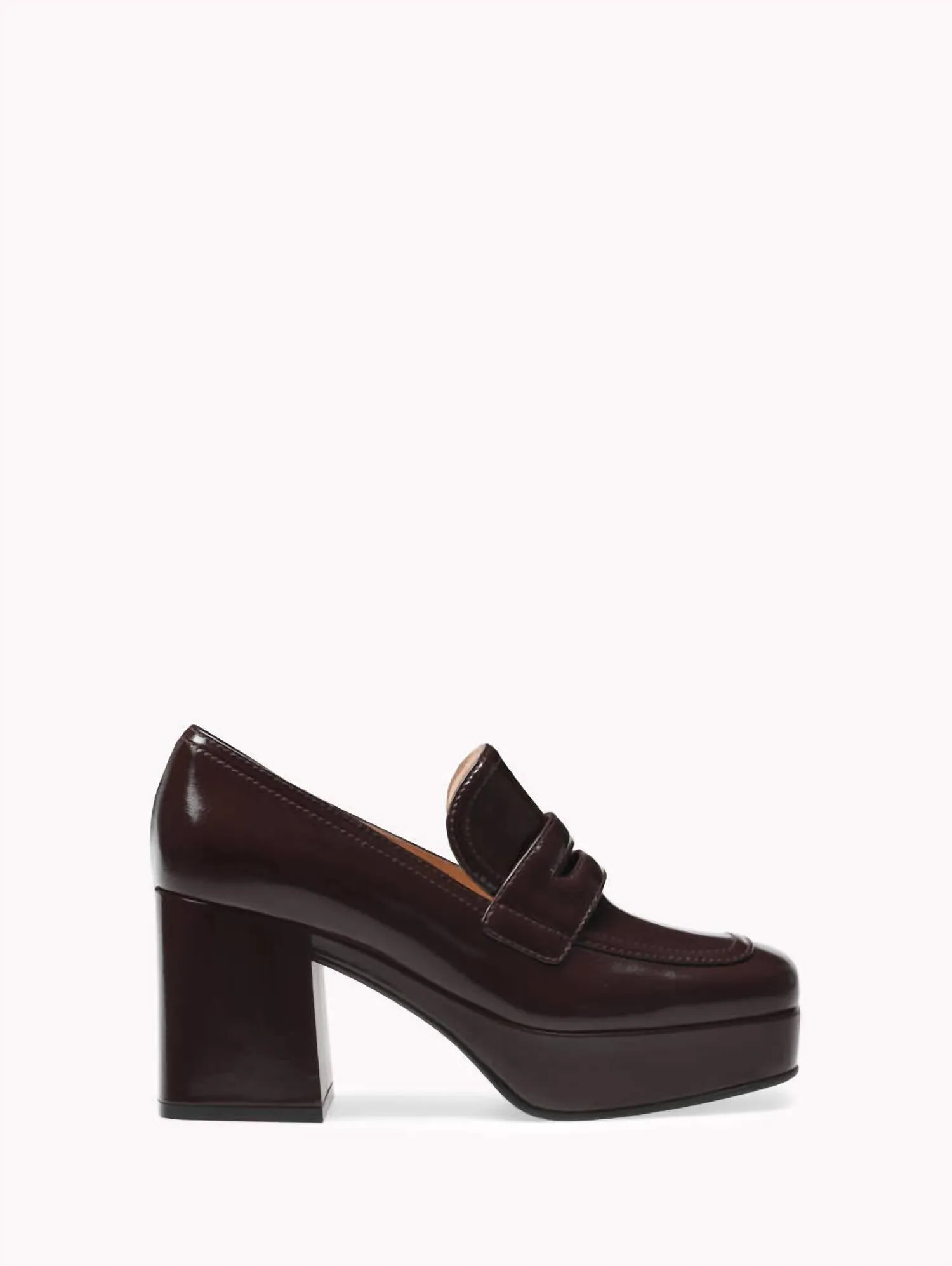 Women's Rouen Platform Penny Loafers In Red Nappa