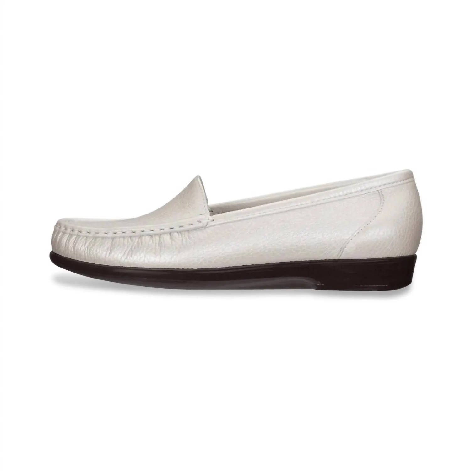 Women's Simplify Slip On Loafer - Medium In Pearl Bone
