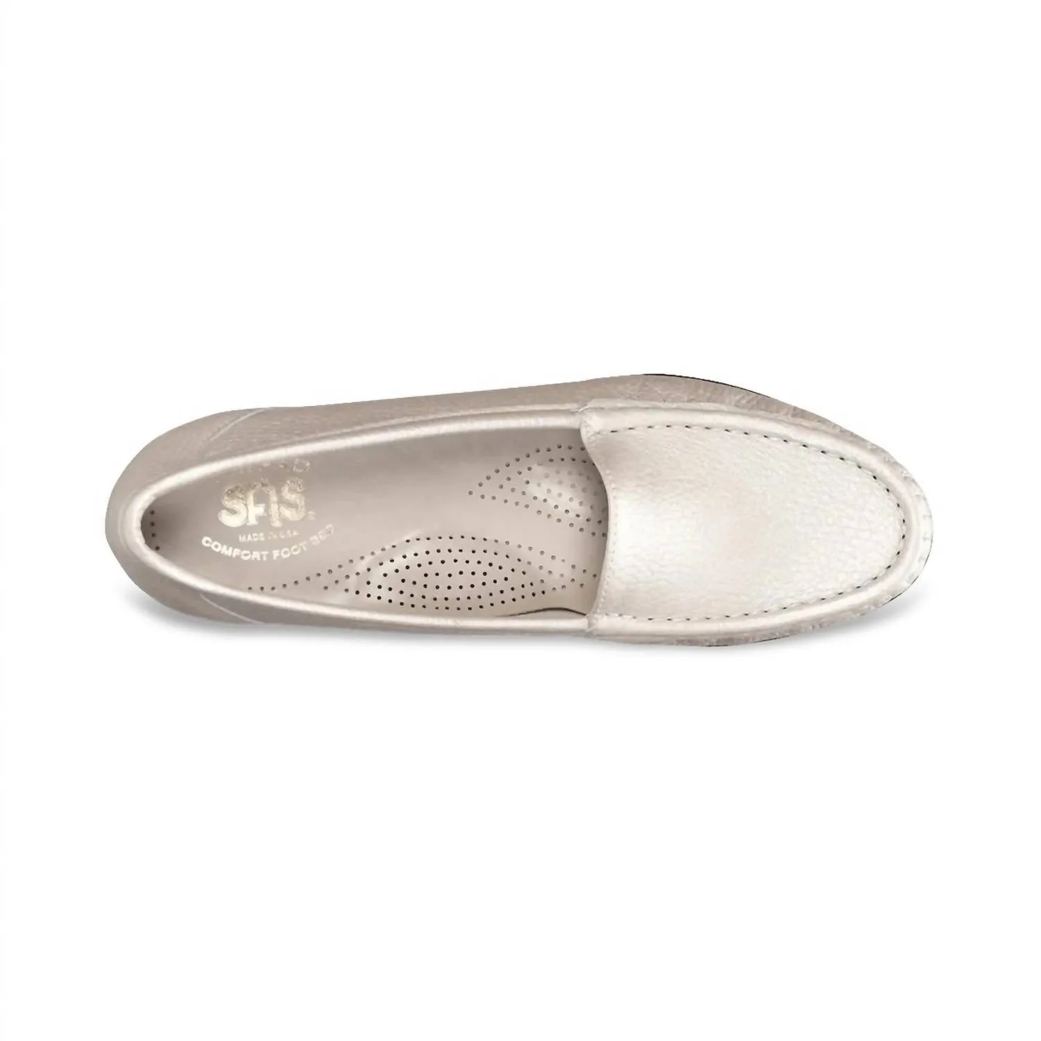 Women's Simplify Slip On Loafer - Medium In Pearl Bone