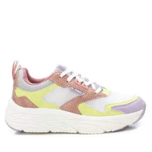 Women's Sneakers In Pink With Multicolor Accent