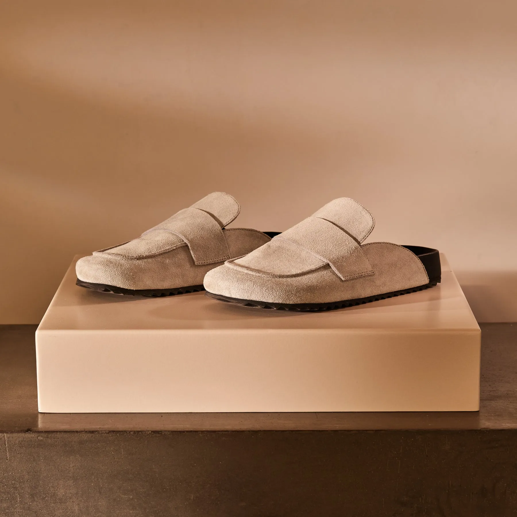 Women's Suede Slip On Loafer - Plaster